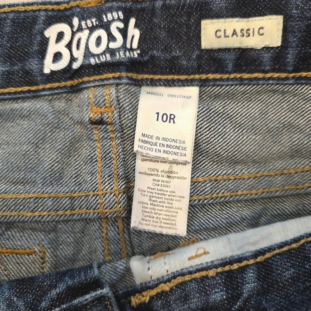 OshKosh Bgosh Boys 10R Classic Blue‎ Jeans Medium Wash Straight Leg Denim 13x23